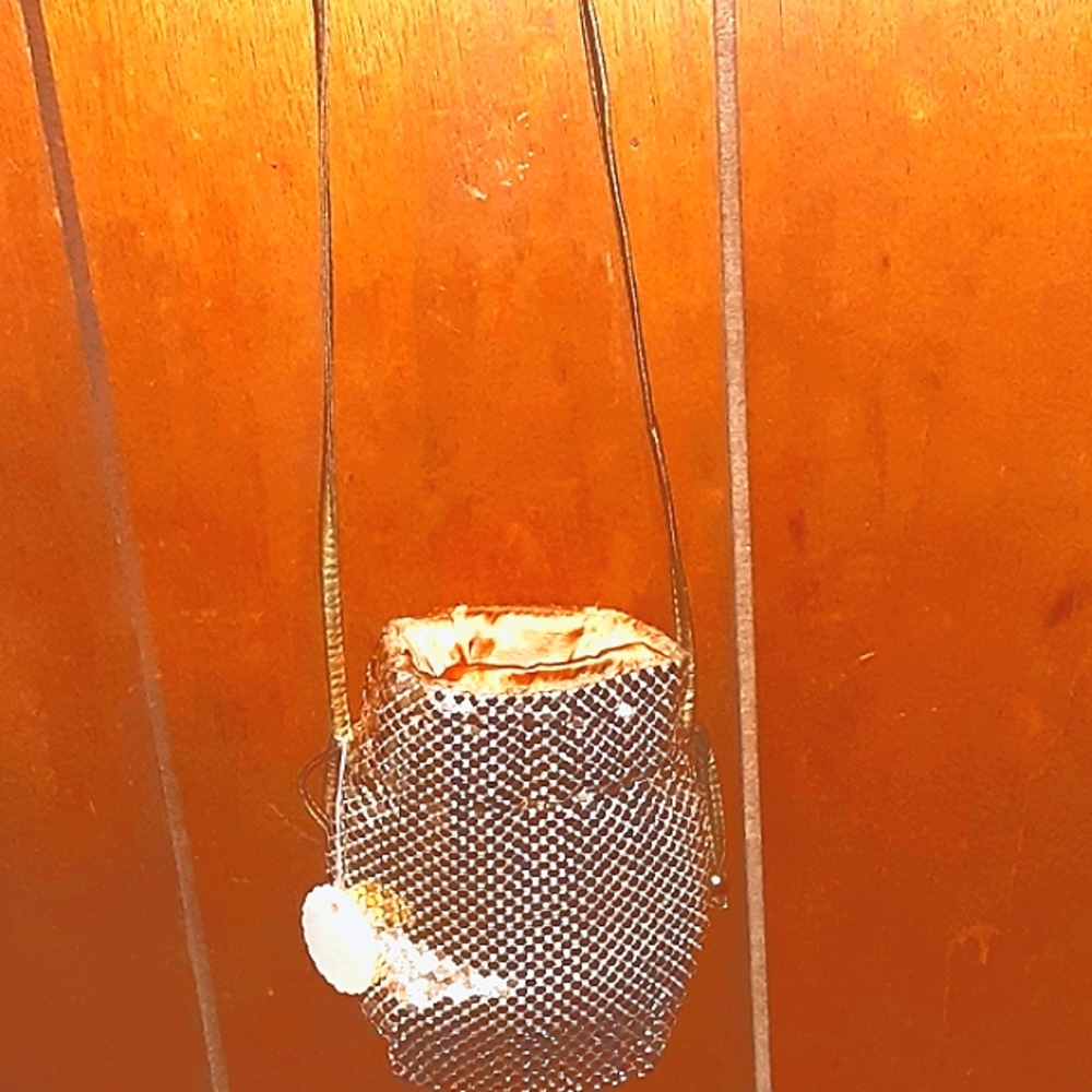 Gold Crossbody sequins bucket purse